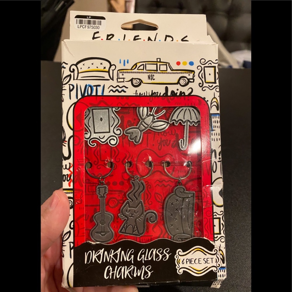 Friends (TV Show) Metal Wine Glass Charms
